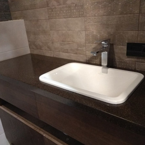 Раковина встраиваемая из искусственного камня Grandex P-554 Pure White
