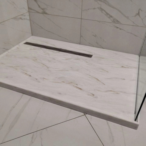 Душевой поддон из искусственного камня Staron QD412 Mosaic Dalmatian